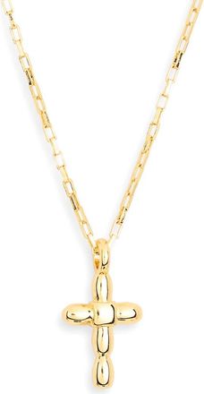 Nordstrom Rack Bubble Cross Pendant Necklace in Gold at Nordstrom Rack