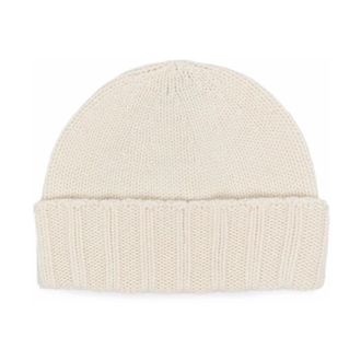 Drumohr Cashmere Knitted White Hat