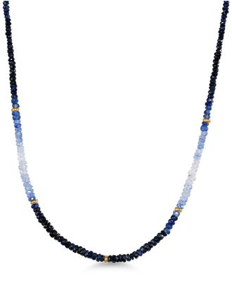 Jewelmak 14K Sapphire Necklace