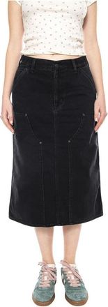 Carhartt Work in Progress W Double Knee Skirt - Dames - Spijkerrokken - Zwart - M - Katoen - Rokken
