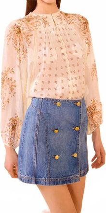 Ulla Johnson Aster Long Sleeve Blouse In Alabaster