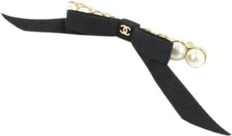 Chanel Pre-owned Accessories, female, Black, Size: ONE SIZE Pre-owned Pearl Barrette
