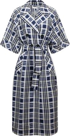 Baum Und Pferdgarten Cappotto doppiopetto a quadri - Blu