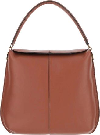Tod's Leren Flaptas met T-Detail - Dames - Schoudertassen - Bruin - ONE Size - Leer - Tassen