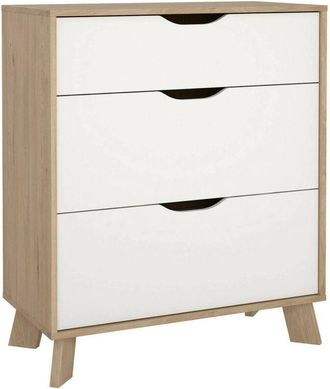 Dmora Cajonera Alamid, C&oacute;moda Multiusos, C&oacute;moda De Dormitorio, Gabinete Con Cajones, 79x40 H92 Cm, Roble Y Blanco - Dmora