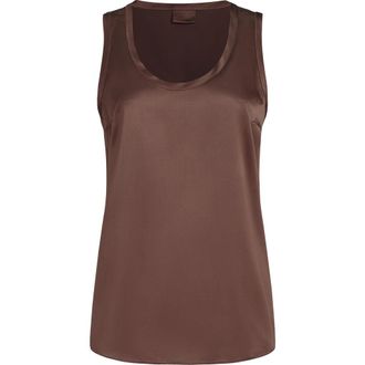 Brunello Cucinelli Satin top in Brown at Nordstrom, Size 3X-Large Eu