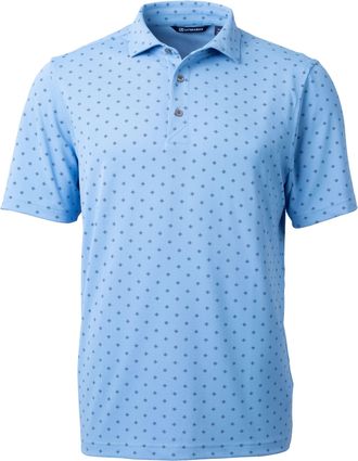 Cutter & Buck Virtue Eco Pique Tile Print Recycled Mens Polo Shirt