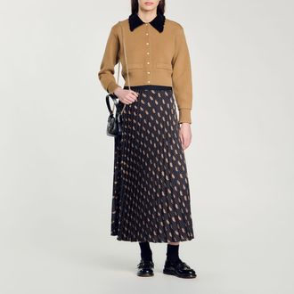 Sandro Falda larga con estampado paisley