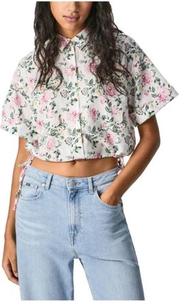 Pepe Jeans London Shirts - Dames - Overhemden - Wit - M - Katoen - Overhemden