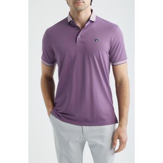 Greyson Crowley Icon Piqu&eacute; Performance Golf Polo in Fig at Nordstrom, Size Large
