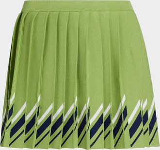 Tanya Taylor Billie Pleated Mini Tennis Skirt