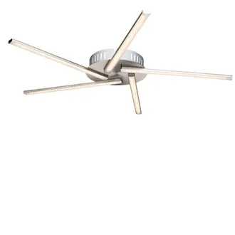 Globo Lighting Plafoniera Led Da 17 Watt Per Sala Da Pranzo Faretto 5 Canne Cristalli Orientabili Globo 67002-17f