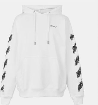 Off-white Mens Hooded Neck Oversize Fit Skate Sweatshirt - White/Multi - Size: 42