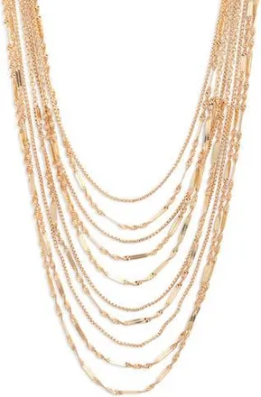 Open Edit Layered Chain Necklace in Gold at Nordstrom Rack