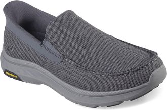 Skechers Mens Pollard-Wilfred Sneaker, Grey, 9.5 Wide
