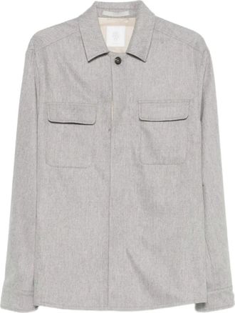 Eleventy Giacca-camicia con tasche - Grigio