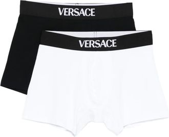 Versace logo-elastic boxers set (set of two) - Nero