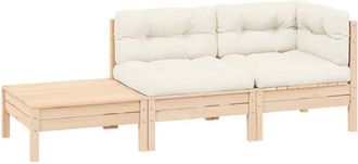 vidaXL Sillas De Comedor Con Ruedas 2 Pcs Beige 57 X 67 X 95 Cm Lino