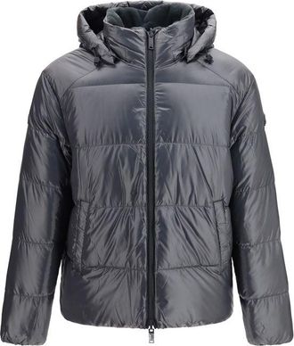 Moose Knuckles Gray Nylon Shell Mens Jacket