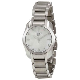 Tissot Trend T-Wave Mother of Pearl Dial Diamond Ladies Watch T023.210.11.116.00