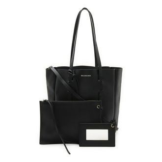 Balenciaga Gray Leather Pouch Shoulder Bag Tote Bag (Pre-Owned)