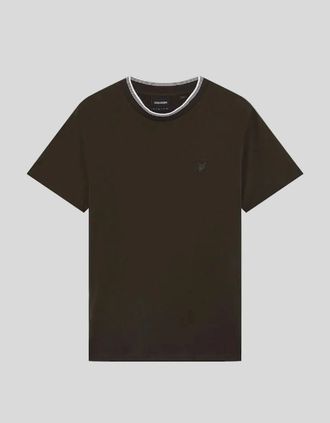 Lyle & Scott Lyle And Scott Mens Superfine Cotton Tipped T-Shirt - Black - Size: 38