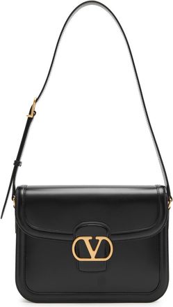 Valentino Garavani V-logo Leather Cross-body bag - Black - One Size
