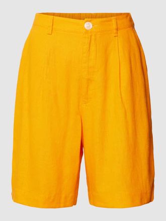Tom Tailor Denim Bermudas aus Leinen-Viskose-Mix in Orange, Gr&ouml;&szlig;e XS