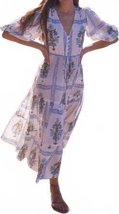 Bell Luna Midi Dress In Blue Floral