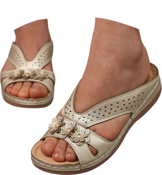 Generic Black Sandals For Women Dressy Slip On Dressy Summer Comfortable Slides Sandals Non Slip Open Toe Arch Support Dressy Summer Comfortable Casual Wide W