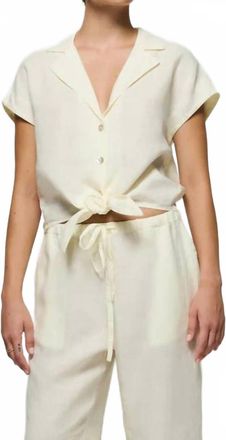 Nation Ltd Noemi Tie Front Tank In Porcelain