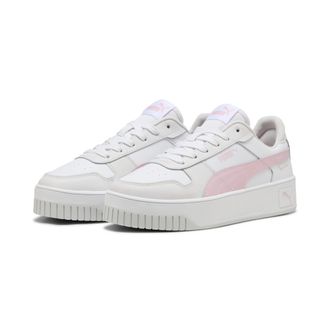 Puma Sneaker PUMA CARINA STREET, Damen, Gr. 42,5, weiss (puma wei&szlig;, rose mauve, feather gray), Leder, unifarben, Schuhe Sneaker