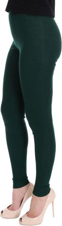 Dolce & Gabbana Womens Green Cashmere Stretch Tights Clothing
