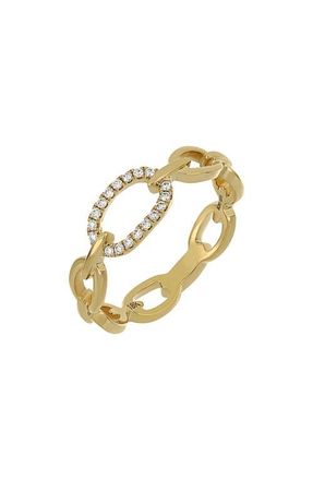 Bony Levy Varda Circle Diamond Link Ring in 18K Yellow Gold at Nordstrom, Size 6.5