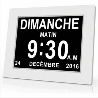 OEM Reloj Digital One Piece De 7 Pulgadas Con Calendario, Fecha Y Hora, Xu, Reloj Para Padres Con Alzheimer, Recordatorio De Medicaci&oacute;n Para Abuelos Y Ni&ntilde;