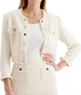 Tyler B&ouml;e Jackie Boucle Jacket In Ivory