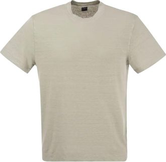 Fedeli T-shirt in lino a maniche corte - Toni neutri