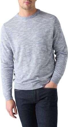 Robert Talbott Robbins Linen Silk Crewneck Sweater in Blue at Nordstrom, Size X-Large