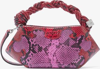 Ganni Pink Mini Bou Bag in Snake