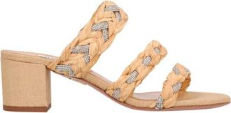 Aquazzura Costiera Crystal Sandal 50 - Dames - Muiltjes - Beige - 36 1/2 EU - Schoenen