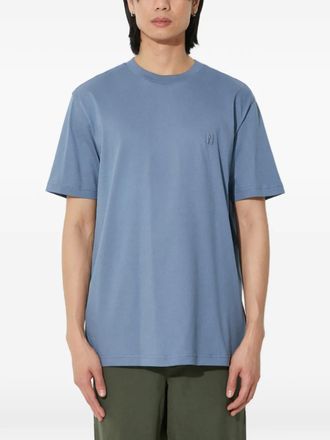 Norse Projects logo-embroidered short-sleeve T-shirt - men - Cotton - L - Blue