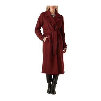 Modstr&ouml;m Jassen, Dames, Rood, S, Polyester, Bordeaux Winterjas Shaymd Stijl