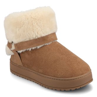 Journee Collection Womens Thada Sherpa Slipper Bootie