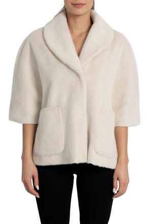 Love Token Peggy Faux Fur Topper In Ice