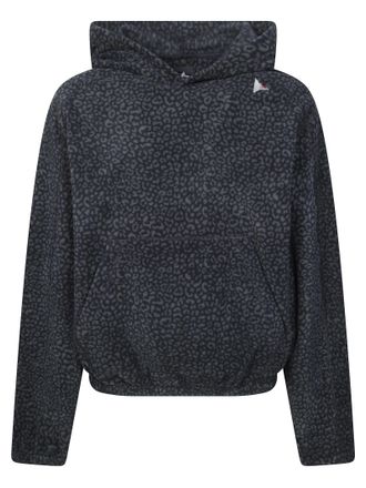 Roa Drowi Polar Fleece Leopard Print Hoodie