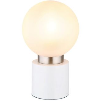 Globo Lighting Globo Marka Lámpara de mesa Globe con pantalla de cristal opalino blanco mate, 1 bombilla E14