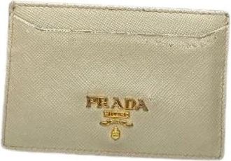Prada Pre-owned Vintage Cardholder - Dames - Vintage Accessoires - Wit - ONE Size - Leer - Vintage