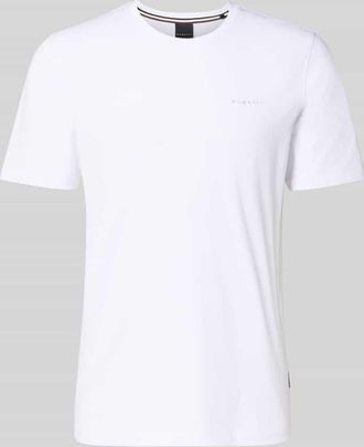 Bugatti T-Shirt mit Label-Detail in Weiss, Gr&ouml;&szlig;e XXXL