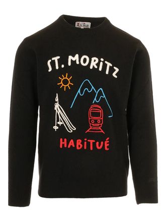 MC2 Saint Barth Maglione con ricamo - Nero