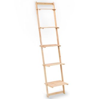 vidaXL Vidaxl - Estante De Pared Escalera Madera De Cedro 41,5x30x176 Cm